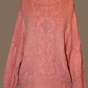 Old Navy Pink Cable Knit Sweater